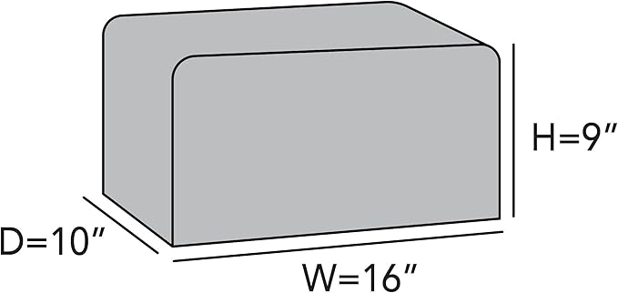 Covermates Keepsakes Rectangular Appliance Cover – Quilted Kitchen Appliance Cover for Countertop Storage – Dust Protection – Stain Resistant – Washable – Slip-On Appliance Design, Slate