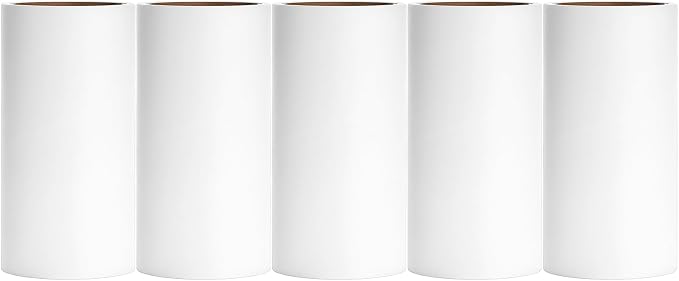 4.6 inch Giant Lint Roller Refills Compatible with Evercare Giant Lint Roller 4.6 inch Pet Hair Remover Roller Refill Extra Sticky 60 Sheets per Roll 5 Pack Total 300 Sheets
