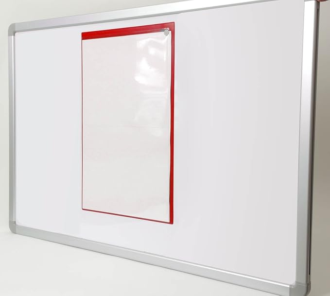 StoreSMART® Magnetic Closure Pockets - Magnetic-Back - 11" x 17" - 100-pack - Red - MCP3512MB-R-100
