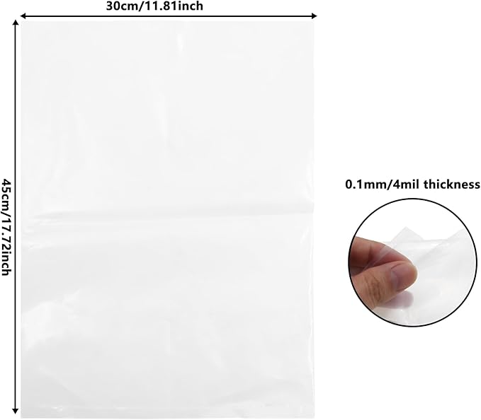 Bucket Liner Bags, Food Grade Ice Bucket Liner,Heavy Duty Leak Proof Bag,Plastic Drum Pail Liners,Flat Bottom Food Storage Bags for Home Kitchen Marinating (45 * 30cm/17.72 * 11.81inch)