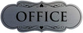 All Quality Designer Office Sign | Easy Installation - Silver - Small (1 Pack)