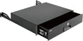 Tecmojo 2U Rack Drawer,Rack Mount Drawer for 19in Network Equipment/Server/AV Rack or Cabinet Enclosure,Sliding and Lockable Server Rack Drawer - Load-Bearing 44lb (20kg),with Cable Management Holes