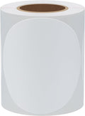 Hybsk White Permanent Color-Code Dot Stickers Round Semi Gloss Paper Stickers Adhesive Label (3 inch)