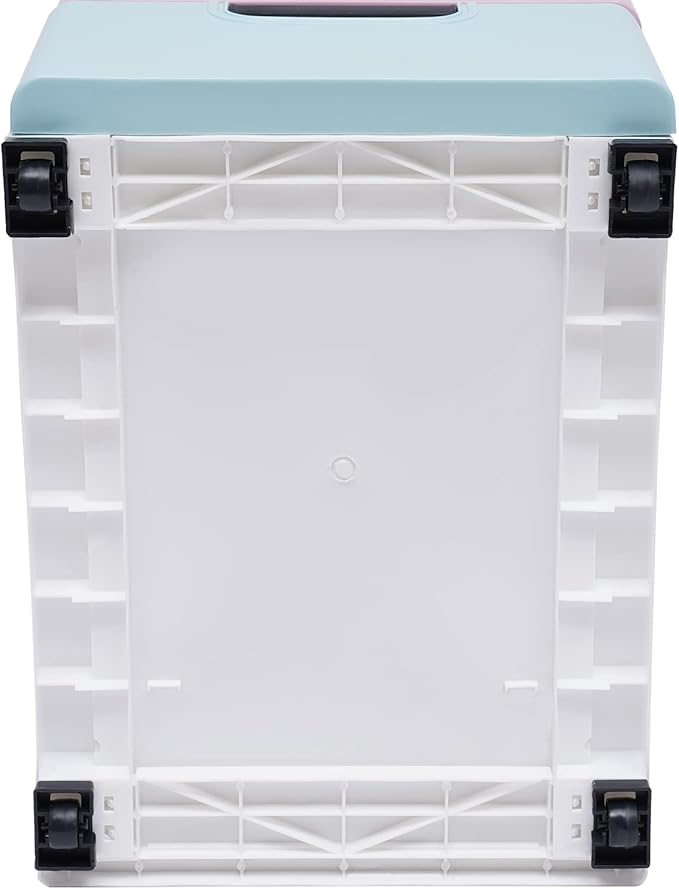 Plastic Storage Cabinet Stackable Storage Cart 5 Drawer Containers Storage Organizer Unit Mobile Stacking Bins [Multi Color 11.8"x15.7"x33.1"]