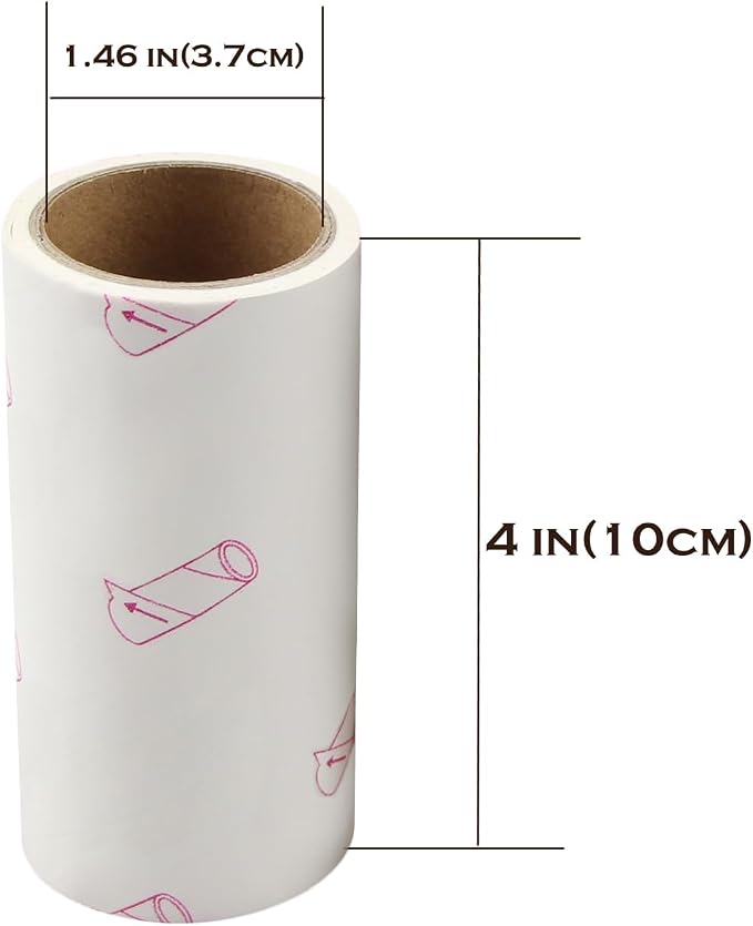 Pet Hair Lint Roller Refill, 480 Sheets (8 Refills), Adhesive Sheets | Compatible with Standard Handles, Easy Peel, for Pet Hair, Dust, Carpet, Upholstery