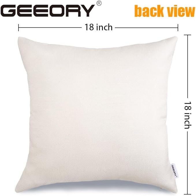 GEEORY Fall Pillow Covers 18x18 Inch Set of 4, Pumpkins Mason Jars Home Sweet Home Striped Seasonal Decorative Throw Pillows Farmhouse Autumn Thanksgiving Decorations for Home Decor (Orange)