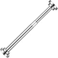 Stainless Steel Spring Tension Curtain Rod 15.7" to 27.6" Adjustable, Small Short Expandable Spring Loaded Curtain Tension Rod For Wardrobes Window Closet Bathroom Cupboard Cabinet(No Drill,No Screws)