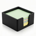 Silicone Sticky Note Holder for Desk - Modern 3x3 Inch Memo Pad Dispenser Post Note Holder, Minimalist Desk Storage Organizer for Office, Home, and School, Black