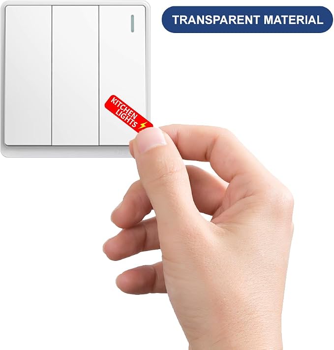 660 Pcs Circuit Breaker Box Labels, Red Electric Fuse Panel Box Identification Stickers Plugs and Lights Circuit Breaker Labels for Home Office, Electricians Catalog Load Center