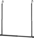 SUTINE Closet Rods for Hanging Clothes, Adjustable Metal Closet Extender Hanging Rod, Space-Saving Closet Rod Extender Clothes Hanging Bar, Closet Poles for Hanging Clothes (Black, 15.7-31.5 IN)