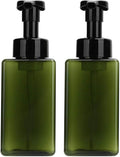 2 PCS-Foaming Soap Dispenser, Hand Soap Dispenser, Refillable Foam Liquid Hand Soap Empty Plastic Pump Bottle Container for Bathroom Vanities, Kitchen Sink, Hospital, Clinic（17 oz ） (Green)