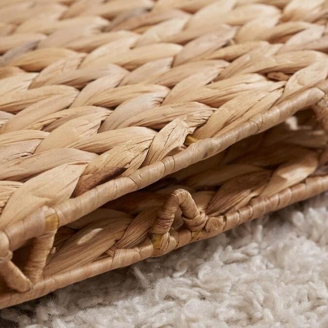 M4DECOR 12x12in Wicker Storage Baskets - Large Cube Storage Bins for Bedroom, Living Room, Nursery (2 Packs)