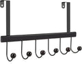 TOPIA HANGER Over The Door Hooks for Hanging, Towel Hooks Towel Racks for Bathroom, Coat Hooks Coat Rack Over The Door Organizer Hanging, Wooden Door Hangers for Coat Towel Hat Purse CT71B