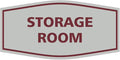 Signs ByLITA Fancy Storage Room Sign (Light Grey/Burgundy) - Medium 1 Pack