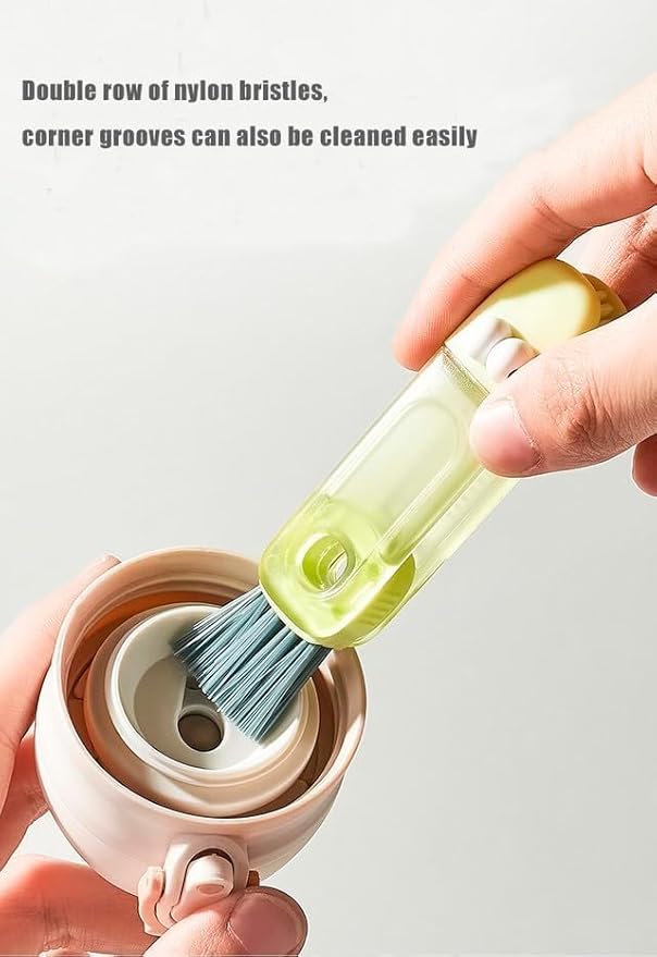 3 in 1 Cup Lid Gap Cleaning Brush Set, Multifunctional Insulation Bottle Cleaning Tools, Mutipurpose Tiny Silicone Cup Holder Cleaner, Home Kitchen Cleaning Tools