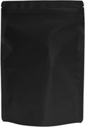 100PCS Smell Proof Resealable Pouch Bags,ULIFESTAR Aluminum Foil Flat Food Storage Bag,Sealable Pcsaging Zipper Pouches with Tear Notches for Pcsaging Lipgloss,Jewelry,etc(16*24cm/6.3*9.45",Black)