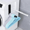 Magnetic Hanger Organizer – Magnetic Storage Rack for Laundry Room, Closet & Fridge, Expandable Hanger Holder for Washing, Drying & Clothes Organization, Space-Saving, Durable Metal, White
