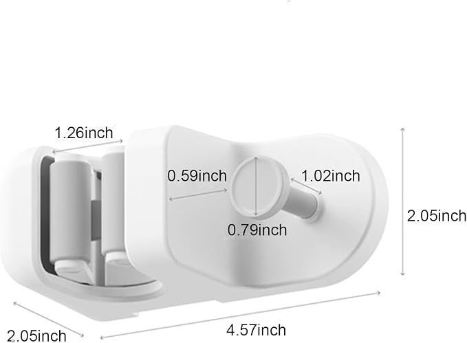 So Nice Mop and Broom Holder (No Drill & Strong Adhesive) Wall Mount with Key Hook, All-in-One Organizer for Bathroom & Kitchen (Holds Towels & Sponges), Fits 0.75-1.2 Inch Handles, White