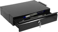 18 Inch Under Desk Sliding Pull-out Black Lockable Drawer for Office Attachable Large Storage Organizer for Sit Stand Workstation