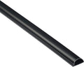D-Line Half Round Cord Hider, Patented Cable Cover, Hide TV Wall Mount Wires, Raceway for Cords, Decorative Wire Covers, Paintable, Adhesive Cable Concealer, 1x 0.78in W x 0.39in H x 39in L, Black