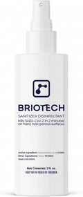 BRIOTECH Sanitizer Disinfectant Hypochlorous Spray, Kill 99.99% of Viruses & Bacteria, Control Mold, Eliminate Odor, Gentle for Nurseries, Food Contact Surface Sanitizer, 2 fl oz Travel Size