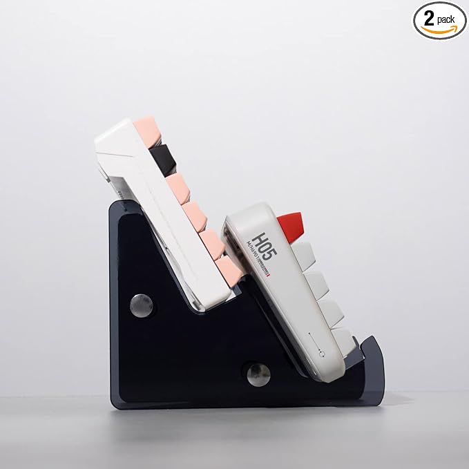 Sumgsn Keyboard Display Stand, Keyboard Storage Stand, Keyboard Holder, Black Transparent Acrylic Stand for Two Mechanical Keyboard