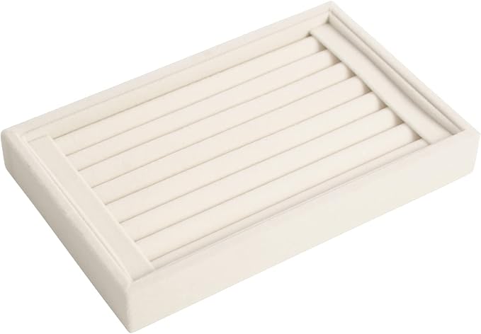 Pangkeep Ring Holder Display Tray Jewelry Organizer Stands for Selling Rings Earrings Show (Beige)