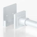 UIOSANRT White Shower Curtain Rod 31-55 inches with Holders, Stainless Steel Shower Rod & Tension Rod, Adjustable Tension Shower Curtain Rod for Bathroom, Windows, Closet