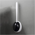Toilet Brush for Bathroom Silicone Brush Holder Cleaning Tool Home Cleaning Brush for Toilet Bathroom Accessories Set Bathroom Toilet Brush Holder (Gray) (Black)