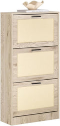 Haotian Shoe Cabinet for Entryway-FSR137 (Beige, 3-Drawers)
