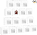 Homsorout Storage Cube 11 Inch - Cube Storage Bins with Window, Closet Storage Baskets with Handle, Fabric Bins for Closet, Shelves, Toys, Clothes, Set of 16, White