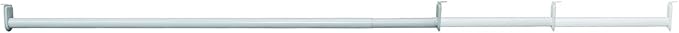 Adjustable Closet Rod, Steel 72 Inch to 120 Inch, 30 Pound Capacity, White – Design House, 205849