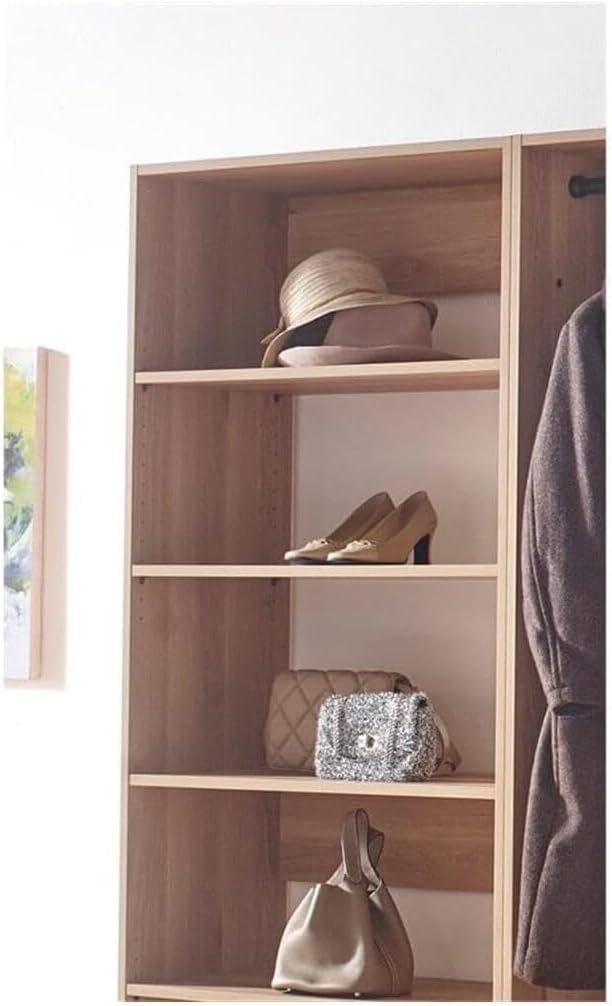 Maykoosh Closet System Organizer - Customizable Walk-in Wardrobe Storage Oak/Model ECBA 4 Closet