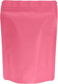100PCS Smell Proof Resealable Pouch Bags,ULIFESTAR Aluminum Foil Flat Food Storage Bag,Sealable Pcsaging Zipper Pouches with Tear Notches for Pcsaging Lipgloss,Jewelry,etc(14*20cm/5.51*7.87",Pink)
