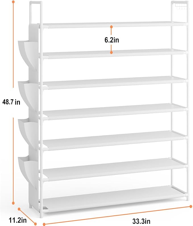 OYREL Shoe Rack 7 Tier Shoe Organizer Shoe Storage 28-35Pairs Shoe Rack for Closet Shoe Rack Organizer Entryway Shoe Holder Space Saving Shoe Shelf Shoe Stand Large Tall Shoe Tower Garage