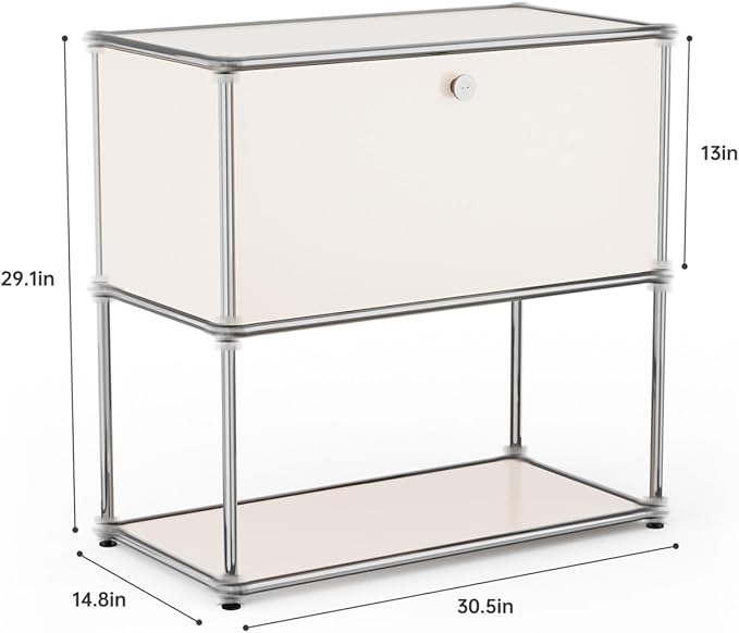 Modern Storage Cabinet White D Versatile Free-Standing Organizer for Living Room, Garage, Kitchen, Home Office Décor