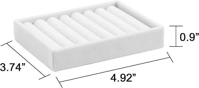 Frebeauty Small Jewelry Trays for Drawer,2 Pack 7 Slots Ring Organizer | Jewelry Box Inserts,Drawer Inserts,Vanity Drawer Organizer,Mini Size,Compact Ring Holder,Stackable Ring Tray