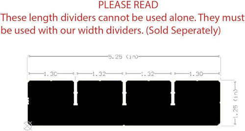 (24-Pack) Small Drawer Configurable Length Dividers compatible with Akro-Mils Plastic Storage Craft Cabinets, (Dividers Only)