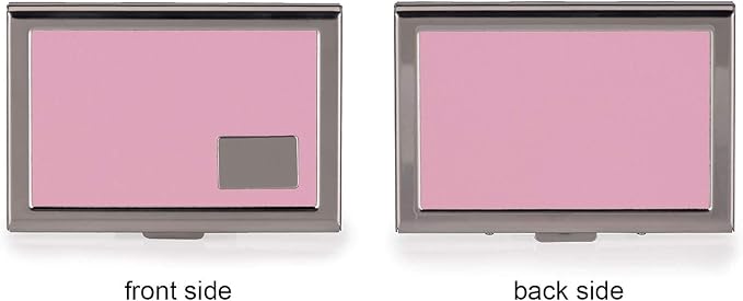 EASTNIGHTS RFID Credit Card Holder Metal Wallet Stainless Steel and Pu Leather Credit Card Protector Case (pink)
