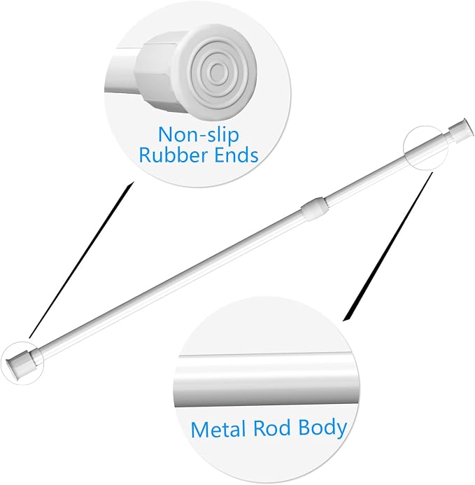 RV & Camper Adjustable Tension Rods 12"-19.5" - Essential Organizer Bars for Travel Trailers, Campers, and RVs Kitchens and Closets Must-Have, 6 Pack