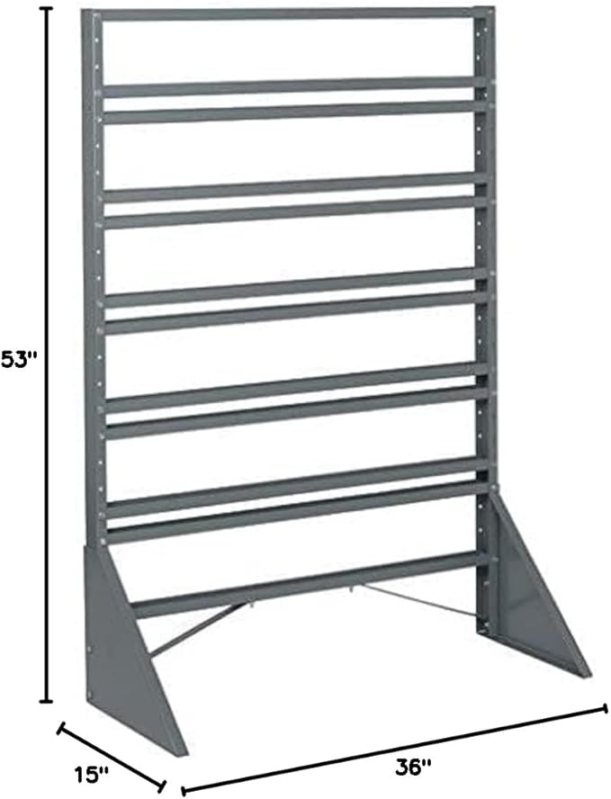 Quantum Storage Systems QRU-12S Solid Single Sided Rail Racks 12 Shelves 53" H x 36" W x 15" D