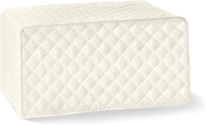 Covermates Keepsakes Rectangular Appliance Cover – Quilted Kitchen Appliance Cover for Countertop Storage – Dust Protection – Stain Resistant – Washable – Slip-On Appliance Design, Cream
