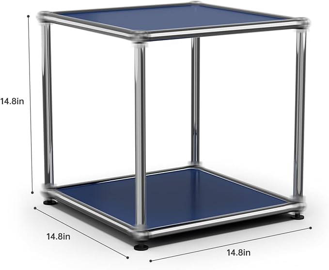 Nightstand Modern Storage Cabinet Blue A Versatile Free-Standing Organizer for Living Room, Bedroom, and Home Office Décor