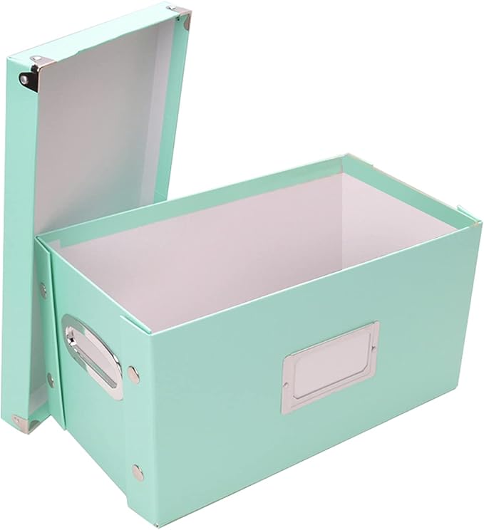 Snap-N-Store Vinyl 45 Record Box, for 45 RPM Vinyl Storage, 8.25 x 7.5 x 14.5 Inches, Mint, SNS02417