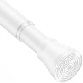 AIZESI Shower Rod 34-59 Inch - Non-Slip, No Drill spring curtain tension rod Never Rust Adjustable Tension Curtain Rod, White Shower Curtain Rod