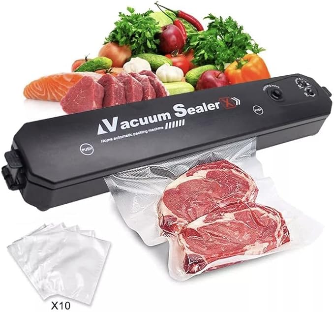 Portable Vacuum Sealer, Automatic Sealer for Food Storage, Easy to Use Compact Food Preservation Sealing Machine for Home & Kitchen