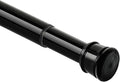 Tension Curtain Rods 27-109 Inch, 1"Diameter | Shower Curtain Rod Spring Long Adjustable for Bathroom Windows Closet No Drilling No Rust, Black