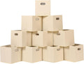 Fabric Cloth Storage Bins,Fabric Cube Organizer with Dual Handles Foldable Cube Storage Baskets for Home Bedroom Storage,Set of 10,(Creamy-White)