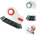 2 in 1 Groove Cleaning Brush Window Track Cleaning Tools, 2026 New Multipurpose Hard Bristle Crevice Cleaning Brush with Hidden Scraper for Sliding Door Track, Window Sill, Window Seal (Orange-1PC)