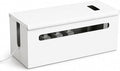 0.6mm Metal Cable Management Box - Large Cable Organizer Box and Power Strip Box for Electrical Cord Hiding, Home Office Floor Cables Hider, TV Wires Storage Organization